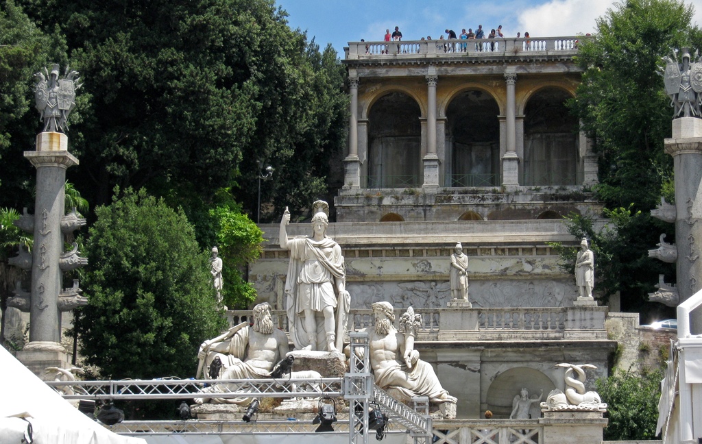 Eastern Fountain and Pincio Balcony